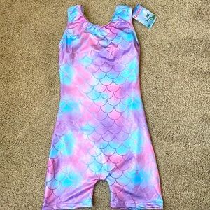 Brand new gymnastics biketard size 8